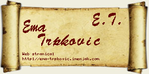 Ema Trpković vizit kartica